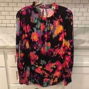 New Jodifl Tunic Womens Multicolor Color Me Pretty Top Peasant Bohemian Blouse